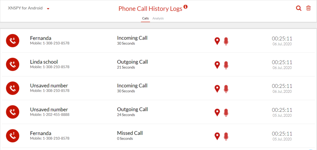 xnspy call monitoring