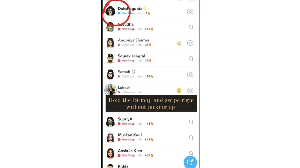 half-swipe trick at Snapchat