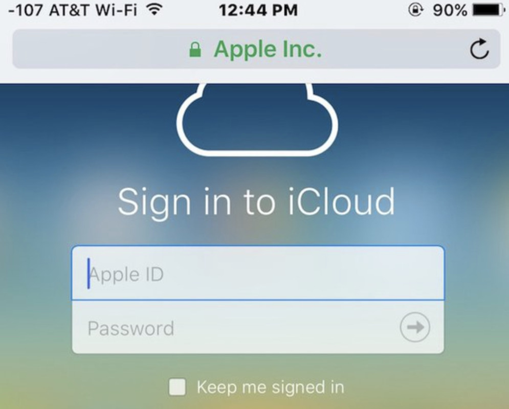 login into iCloud