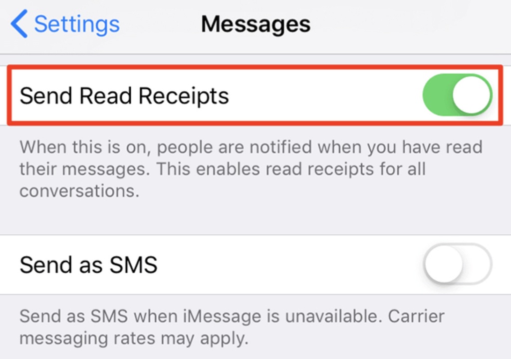 Enable Send Read Receipts