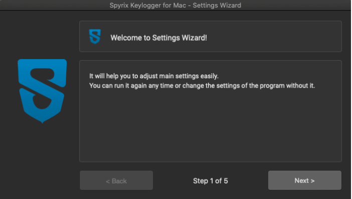 Spyrix monitoring software settings screenshot