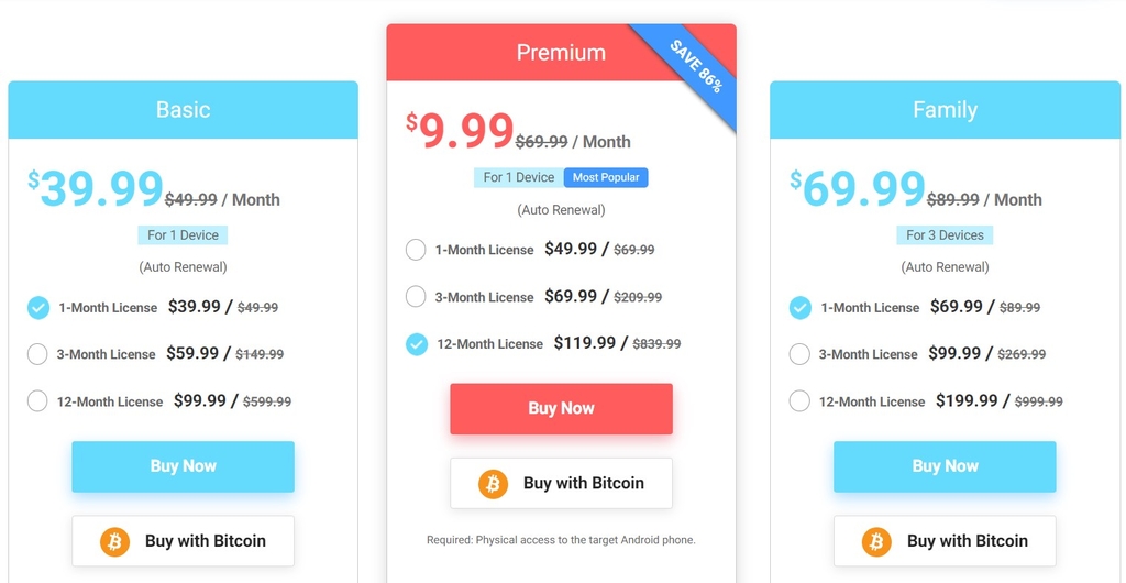 Cocospy pricing